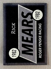 RICK MEARS AUTOGRAPH 1992 ROGER PENSKE RACING PORTRAIT CUSTOM TRADING CARD