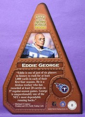Eddie George Titans 2000 Crown Royale Cramer&rsquo;s Choice Holofoil Die-Cut Jumbo #8