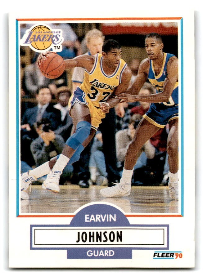 Earvin « Magic » Johnson, « Lakers », 1990-91 Fleer Basketball Card #93