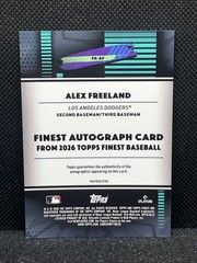 2026 Topps Finest Alex Freeland Rookie Refractor Auto Los Angeles Dodgers