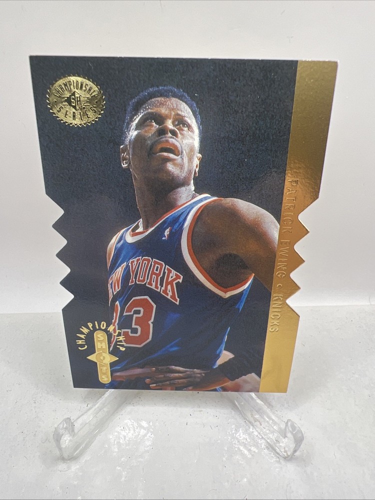 1995-96 SP Championship 🏀 – Patrick Ewing #S12 Championship Shots Gold Insert