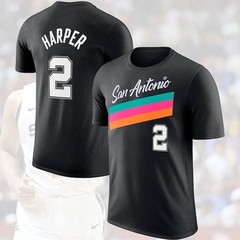 San Antonio Team 2025-26 City Edition Player Name & Number: Harper, Castle, Fox