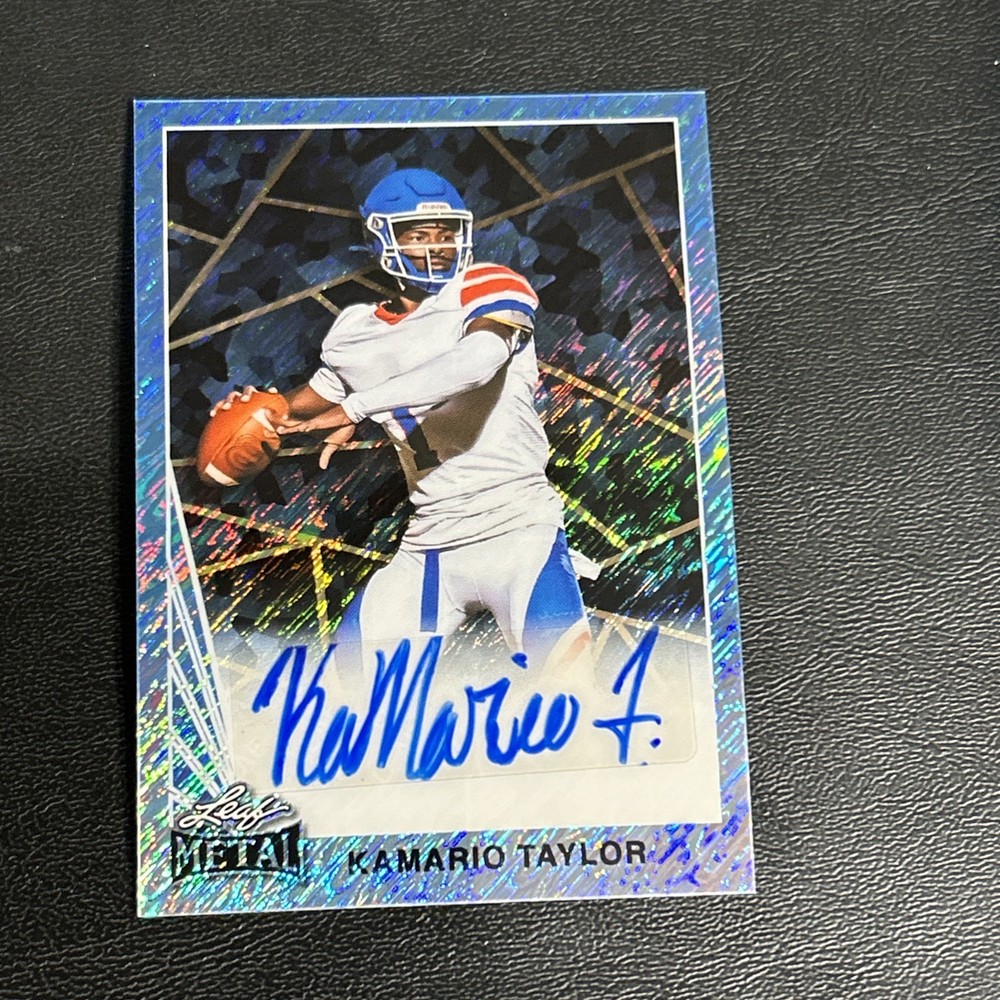 2024 Leaf Collective Metal #20A-KMT KaMario Taylor Light Blue Shimmer Auto /20