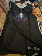 NBA tank Top Adult Size Large, Basketball Jersey Reversible Black And Gray