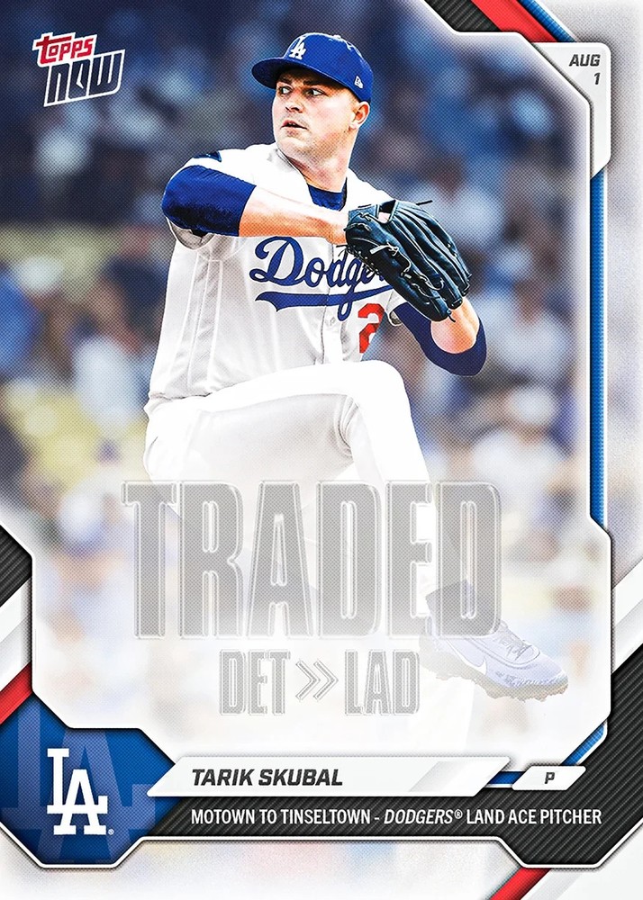 2026 Topps NOW Tarik Skubal Card 510-Traded To Dodgers MLB- PRESALE