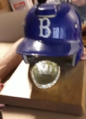 RARE Nardi Enterprises 1980&rsquo;s Brooklyn Dodgers Full Size Telephone Helmet