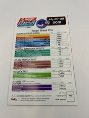 2001 Chicago Target Grand Prix CART Tickets Tribune Racing Program Lot