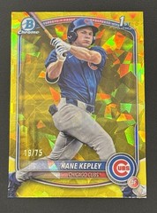 2025 Bowman Draft Sapphire Kane Kepley 1st Yellow /75 Chicago Cubs #BDC-200