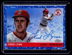 2025 Topps Chrome Platinum #CPA-FL Fred Lynn Auto Blue Toile #/99