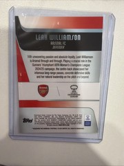 2025-26 TOPPS CHROME UEFA WOMEN&rsquo;S UWCL GREEN WAVE LEAH WILLIAMSON /99 ARSENAL