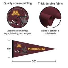 Minnesota Gophers 12 in X 30 in Football Helmet Pennant