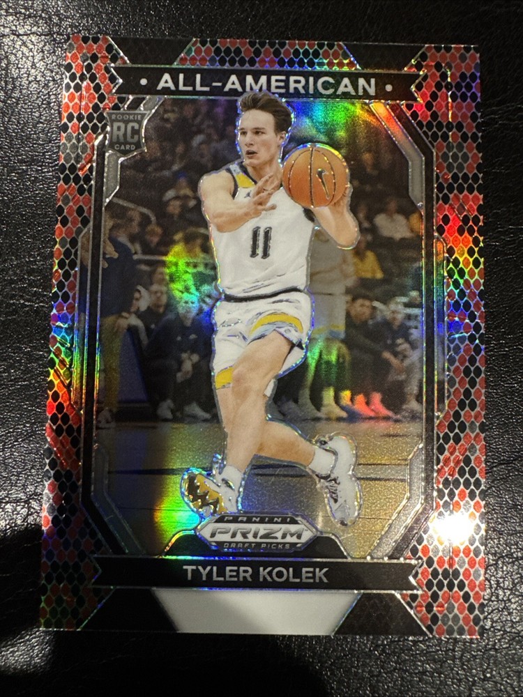 Tyler Kolek 2024 Panini Prizm Draft RC All-American Red Black Snake Skin SSP