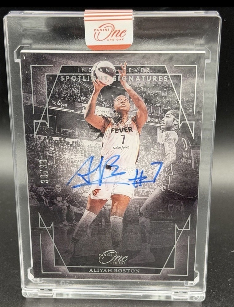Aliyah Boston 2025 Panini One And One WNBA SP Spotlight Signatures Auto /99