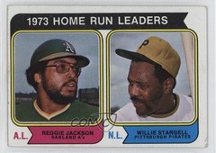 1974 Topps League Leaders Reggie Jackson Willie Stargell #202 HOF 10nl