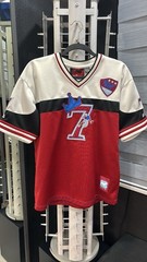 Vintage Underdogs World Wide Champ Hollis #7 Jersey Red White Black Blue Size XL