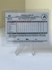 2024 Topps #451 Jordan Lawlar Team Color Border Variation RC