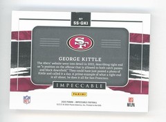 2022 Panini Impeccable GEORGE KITTLE 💎 NFL Shields Silver 1oz Bar /25