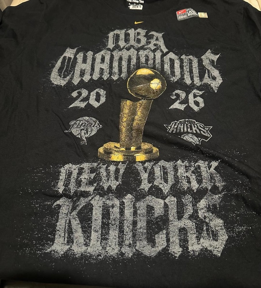 New York Knicks Nike 2026 NBA Champions Locker Room T-Shirt Sz S-XXL 100% Authen