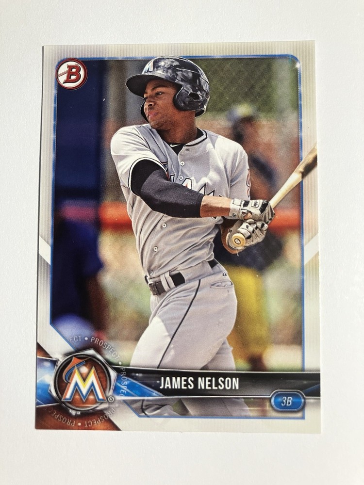 James Nelson 2018 Bowman Prospects #BP33 Miami Marlins
