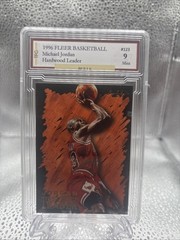 1996 Fleer Basketball Michael Jordan Hardwood Leader #123 Mint 9 Bulls