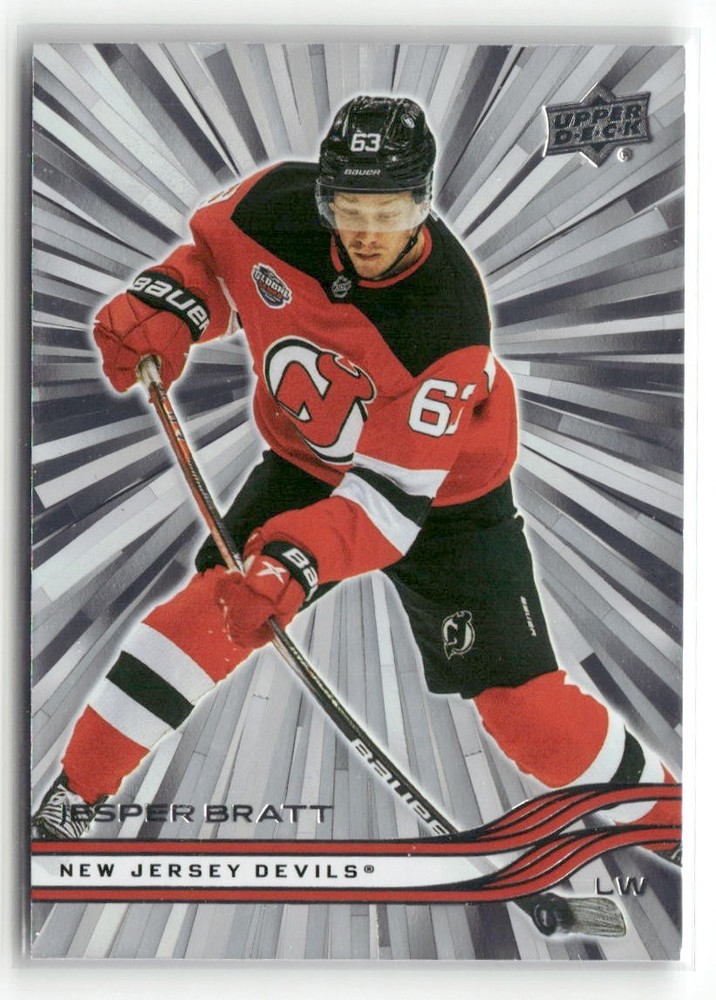 2025-26 Upper Deck #352 Jesper Bratt New Jersey Devils Silver Outburst