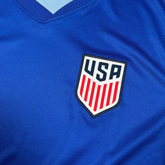 Nike USMNT Long Sleeve Blue Red Away Stadium Jersey FJ1263-417 Men Size XL