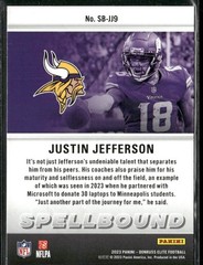 2023 Donruss Elite #SB-JJ9 Justin Jefferson Spellbound Green