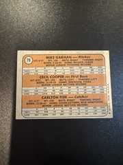 Topps 1972 Rookie Stars Carlton Fisk Cecil Cooper Mike Garman Red Sox #79