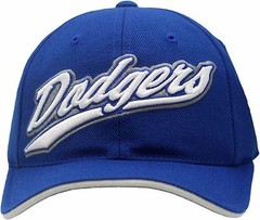 Los Angeles Dodgers Hat Adjustable Strap Panic Script Blue 11550