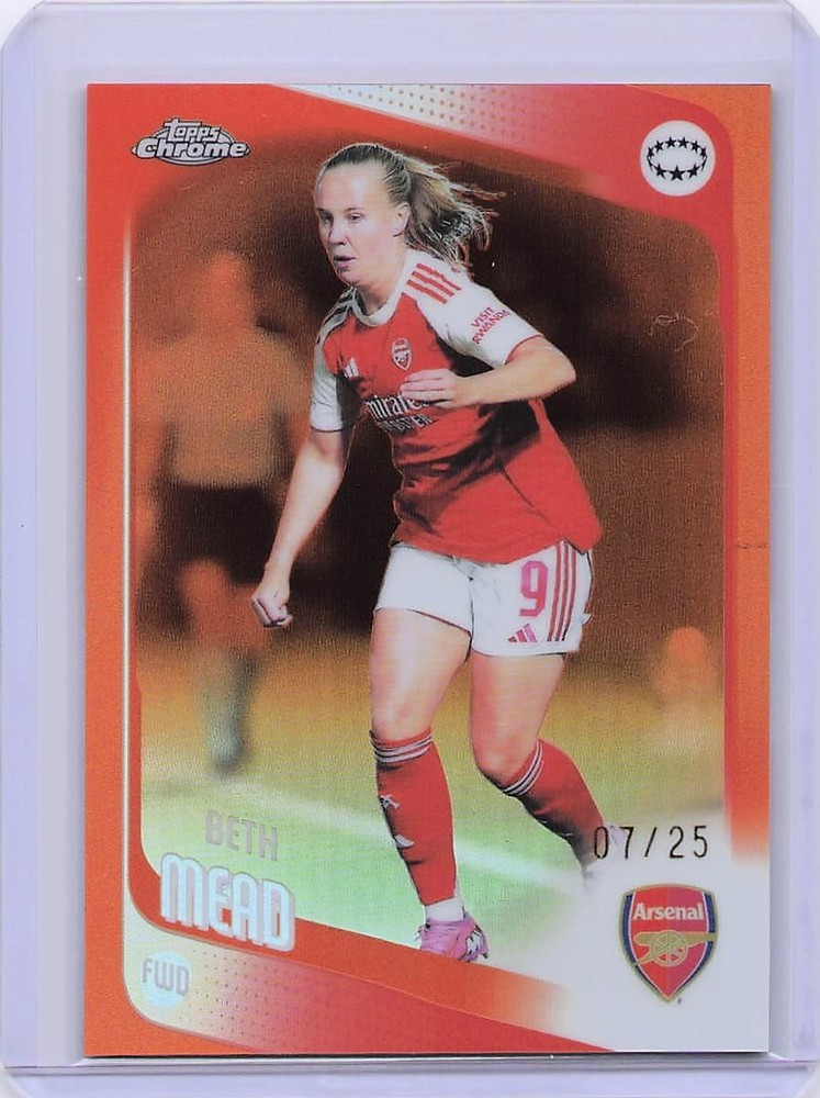 2025-26 Topps Chrome UEFA Women&rsquo;s Beth Mead Orange Refractor /25