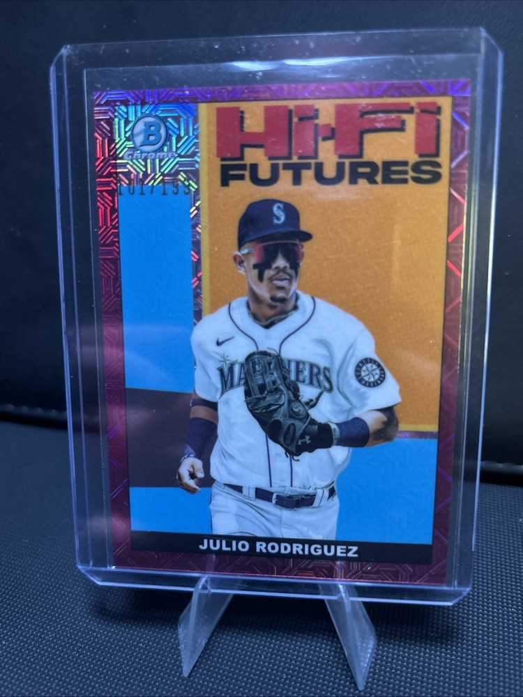 2022 Bowman Hi-Fi Futures Julio Rodriguez #HIFI-4 Pink Mojo Refractor /199 (RC)