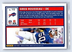2025 Donruss #113 Greg Rousseau Press Proofs Blue