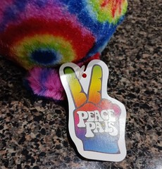 Ryan Blaney Penske Racing #12 Peach Pals 9&Prime; Teddy Bear Tie-Dye Plush New NASCAR