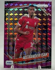 2025-26 Panini Prizm FIFA Alexander Isak Purple Mosaic Prizm #&rsquo;d /135 Liverpool