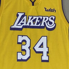 Los Angeles Lakers Jersey Mens XL Yellow #34 Shaquille O&rsquo;neal NBA Sleeveless Top