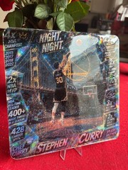 NBA HITTERS Custom Handmade Stephen Curry STATS Epoxy Mirror 8 x 8 Inch