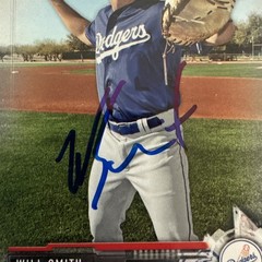 WILL SMITH SIGNED 2017 BOWMAN DRAFT CARD # BD-116 LOS ANGELES DODGERS