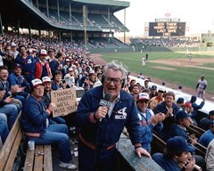 Harry Caray Last Chicago White Sox Broadcast at Comiskey Park Oct 3, 1981 Photo