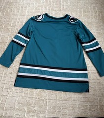 Fanatics NHL San Jose Sharks Women’s XL Teal Black White Hockey Jersey