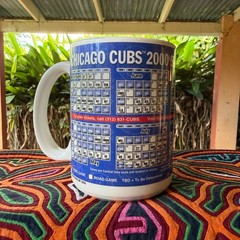 Chicago Cubs Coffee Mug Lot of 3 – 2000 Schedule + Cartoon Stadium + Classic Log