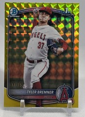 2025 Bowman Draft Tyler Bremner 1st Bowman Yellow Geometric /75 #BDC-37 Angels