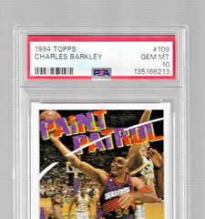 1994 TOPPS BASKETBALL #109 HOF CHARLES BARKLEY PSA 10 LOW POP PAINT PATROL SUNS
