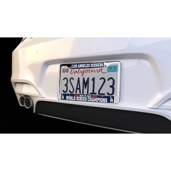 LA Dodgers Back to Back 24-25 WS Champs 3D 2-Hole Chrome License Plate Frame