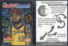 s/h 2021 SPORTS UGLIES WRONG LEBRON JAMES #10 PARODY CARD RARE COOL GPK HTF QTY