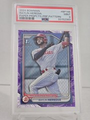 2024 ⚾️ Raylin Heredia 1st BOWMAN PURPLE NUMBERED 124/199! 💎 PSA 9 💎 POP 1 💎