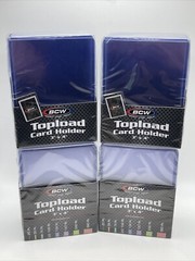 BCW 3X4 Toploaders Regular 20pt Point 4 Packs of 25, 100 Total