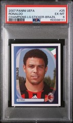 Ronaldo Nazario 2007 Panini UEFA Champions League #25 Sticker Brazil Rare PSA 6