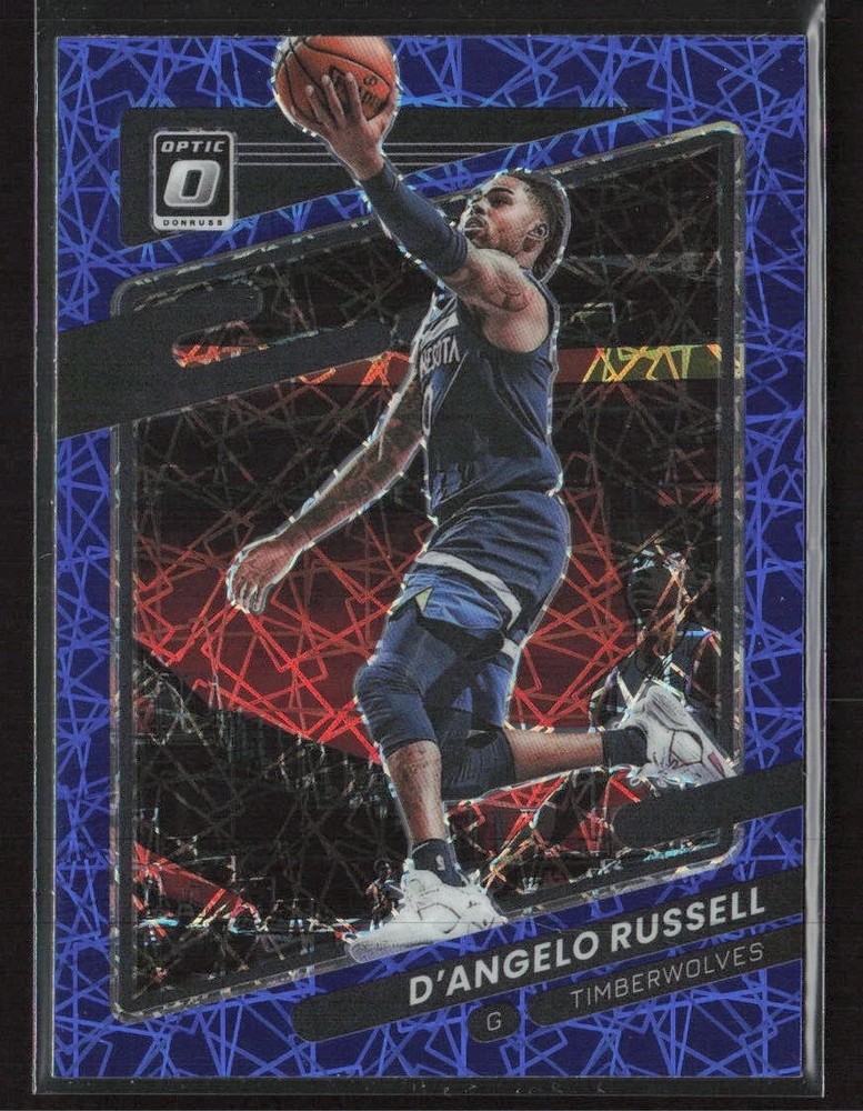 2021-22 Panini Donruss Optic – D&rsquo;Angelo Russell #56 Blue Velocity Prizm