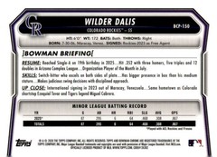 2026 Bowman #BCP-150 Wilder Dalis Chrome Prospects Reptilian Refractor