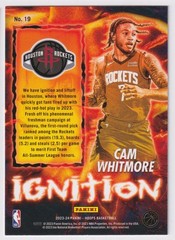 2023-24 NBA Hoops Ignition Cam Whitmore Rookie Houston Rockets #19